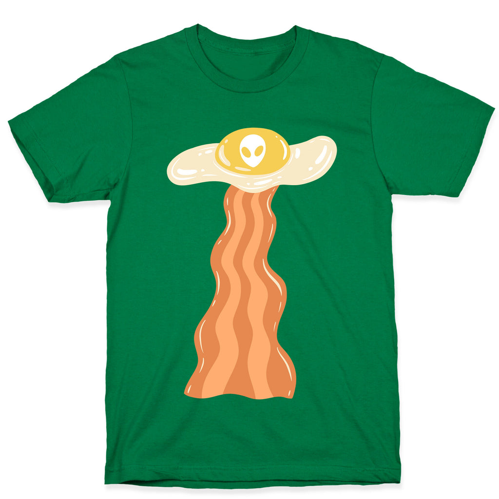 Bacon and Egg UFO Abduction T-Shirt