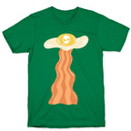 Bacon and Egg UFO Abduction T-Shirt