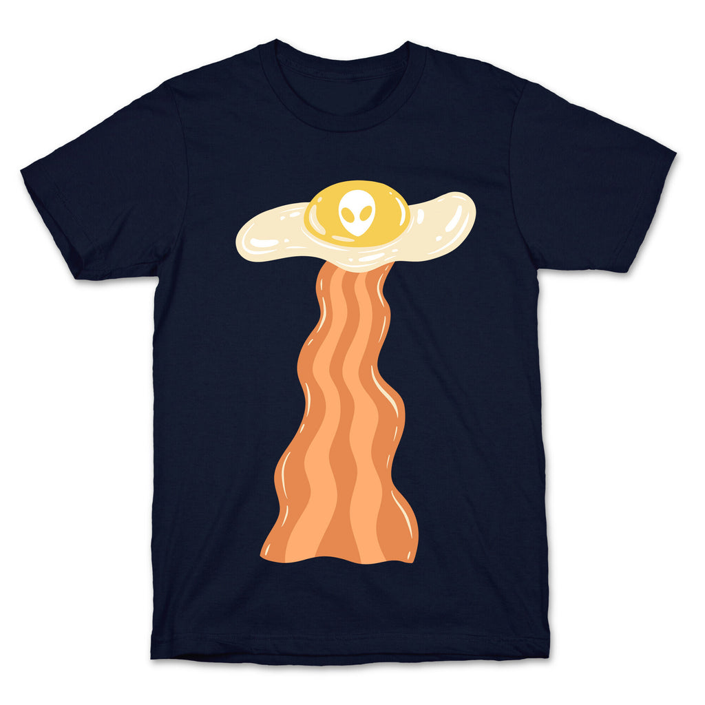 Bacon and Egg UFO Abduction T-Shirt