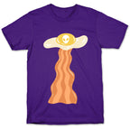 Bacon and Egg UFO Abduction T-Shirt