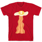 Bacon and Egg UFO Abduction T-Shirt