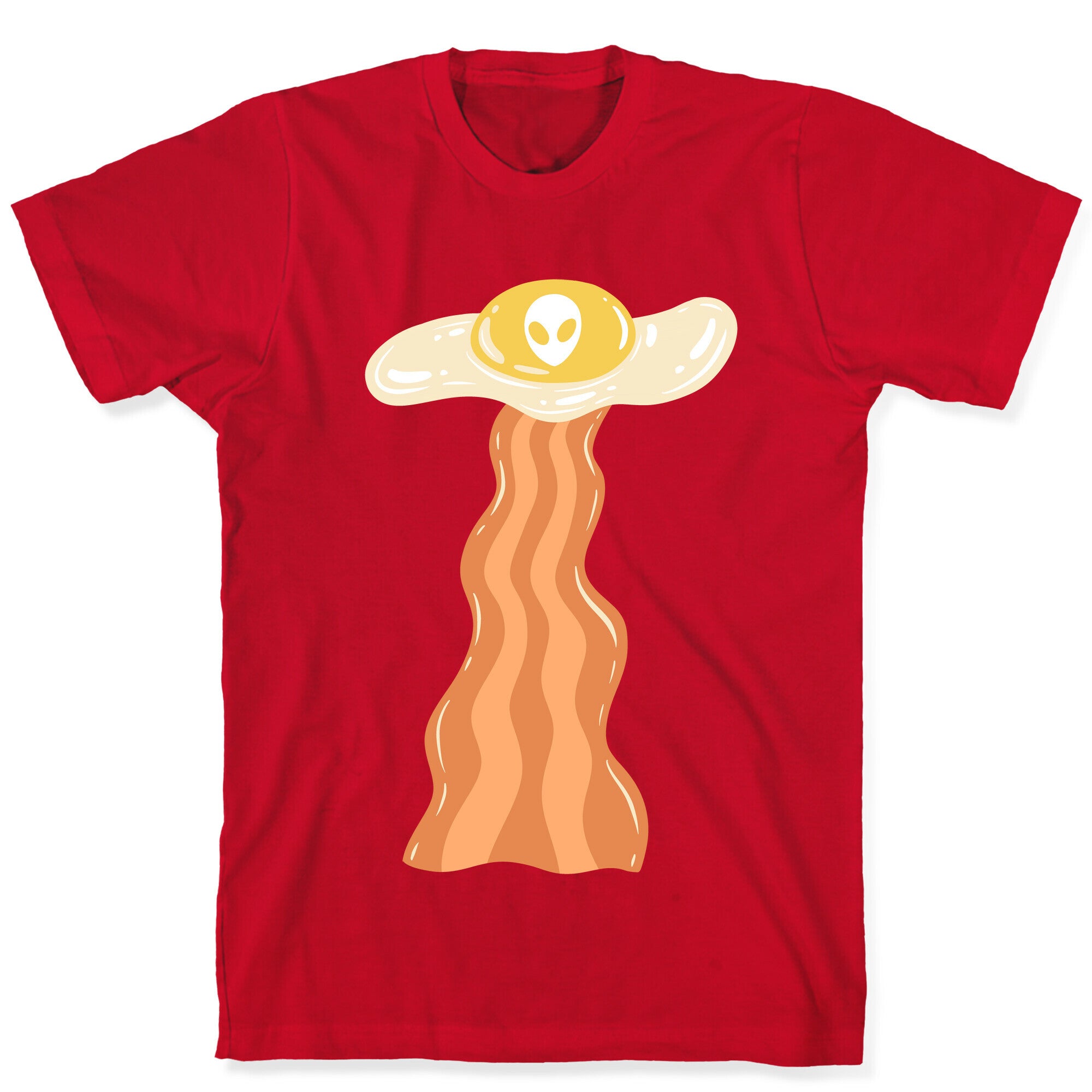 Bacon and Egg UFO Abduction T-Shirt