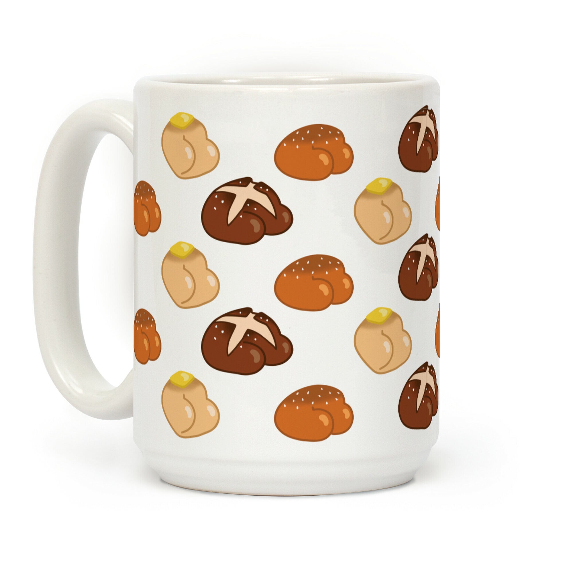 Butt Buns Pattern Coffee Mug