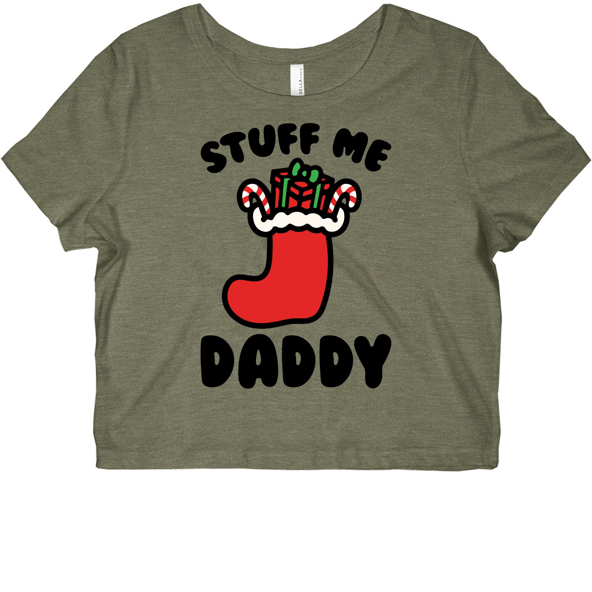 Stuff Me Daddy Stocking Parody Graphic Baby Tee