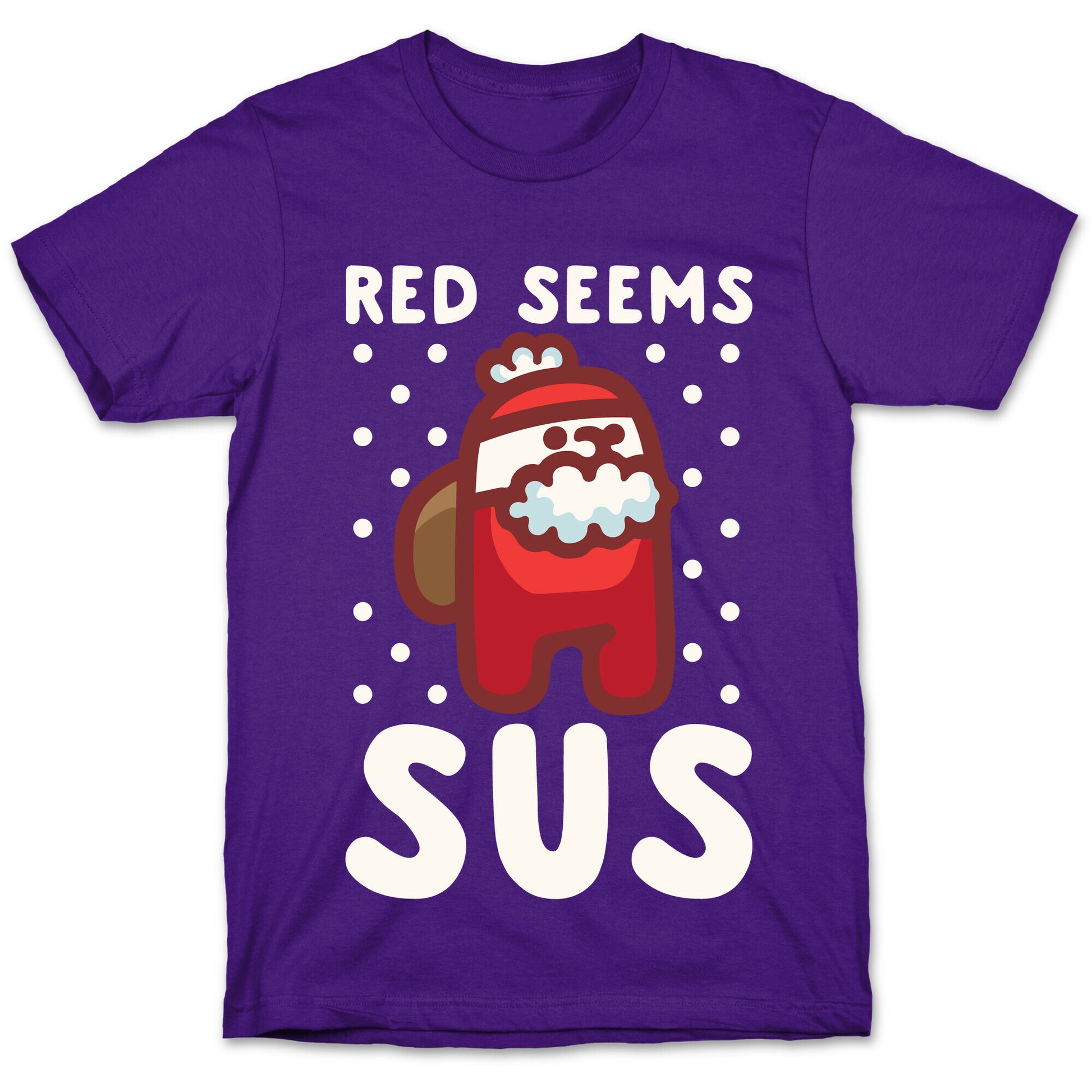 Red Seems Sus Santa Parody White Parody T-Shirt