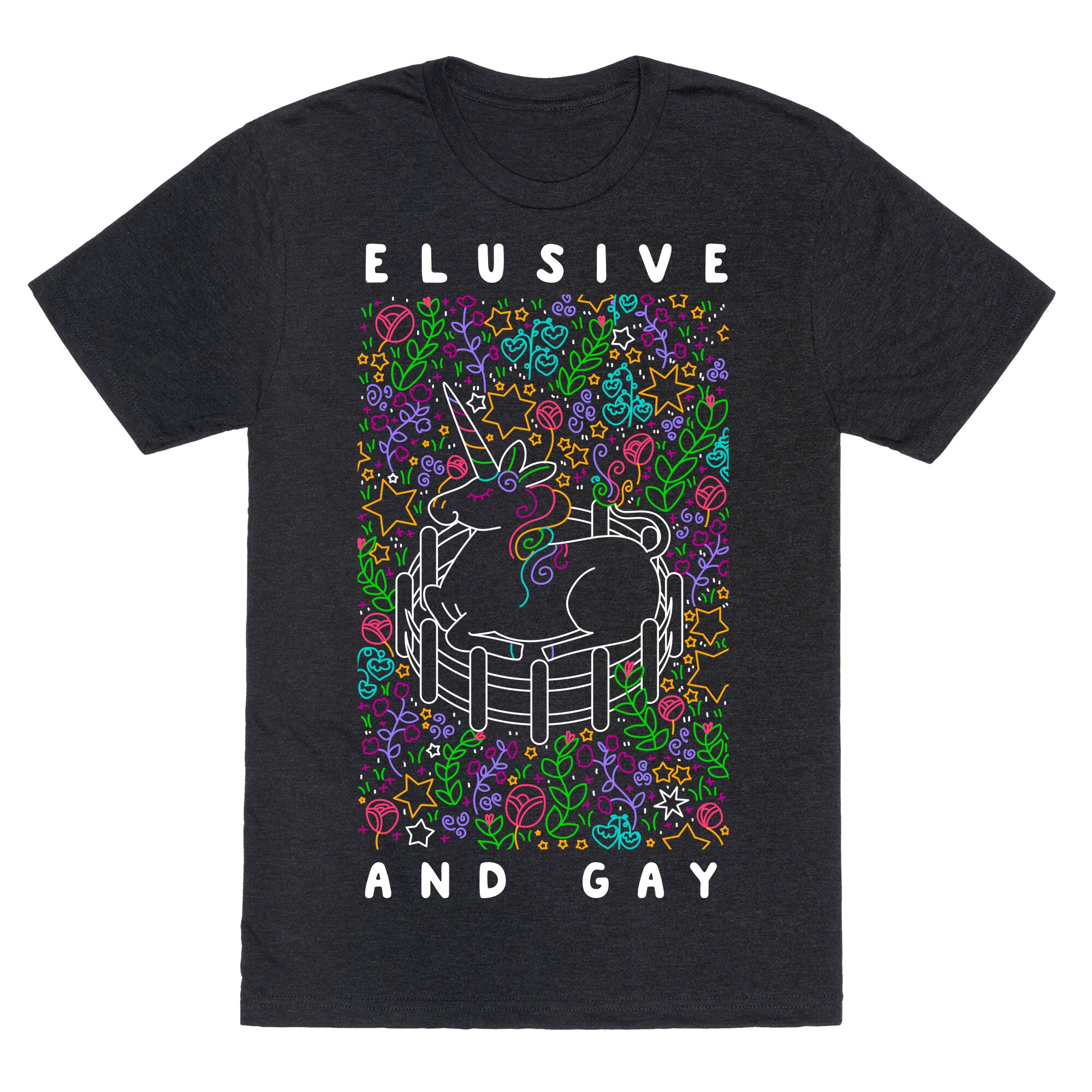 Elusive And Gay Unicorn  Unisex Triblend Tee