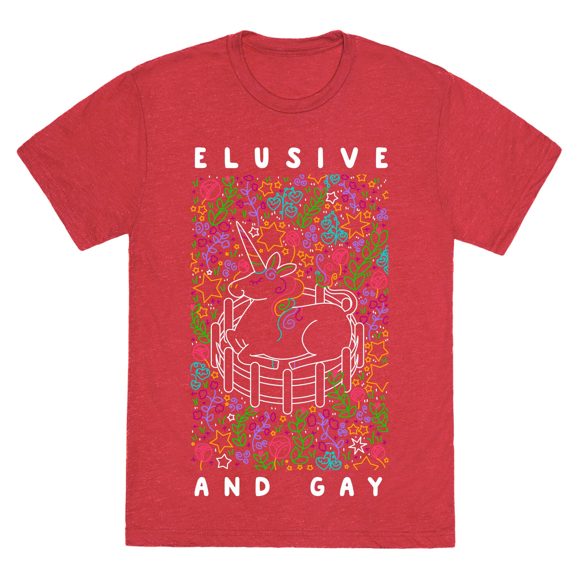 Elusive And Gay Unicorn  Unisex Triblend Tee