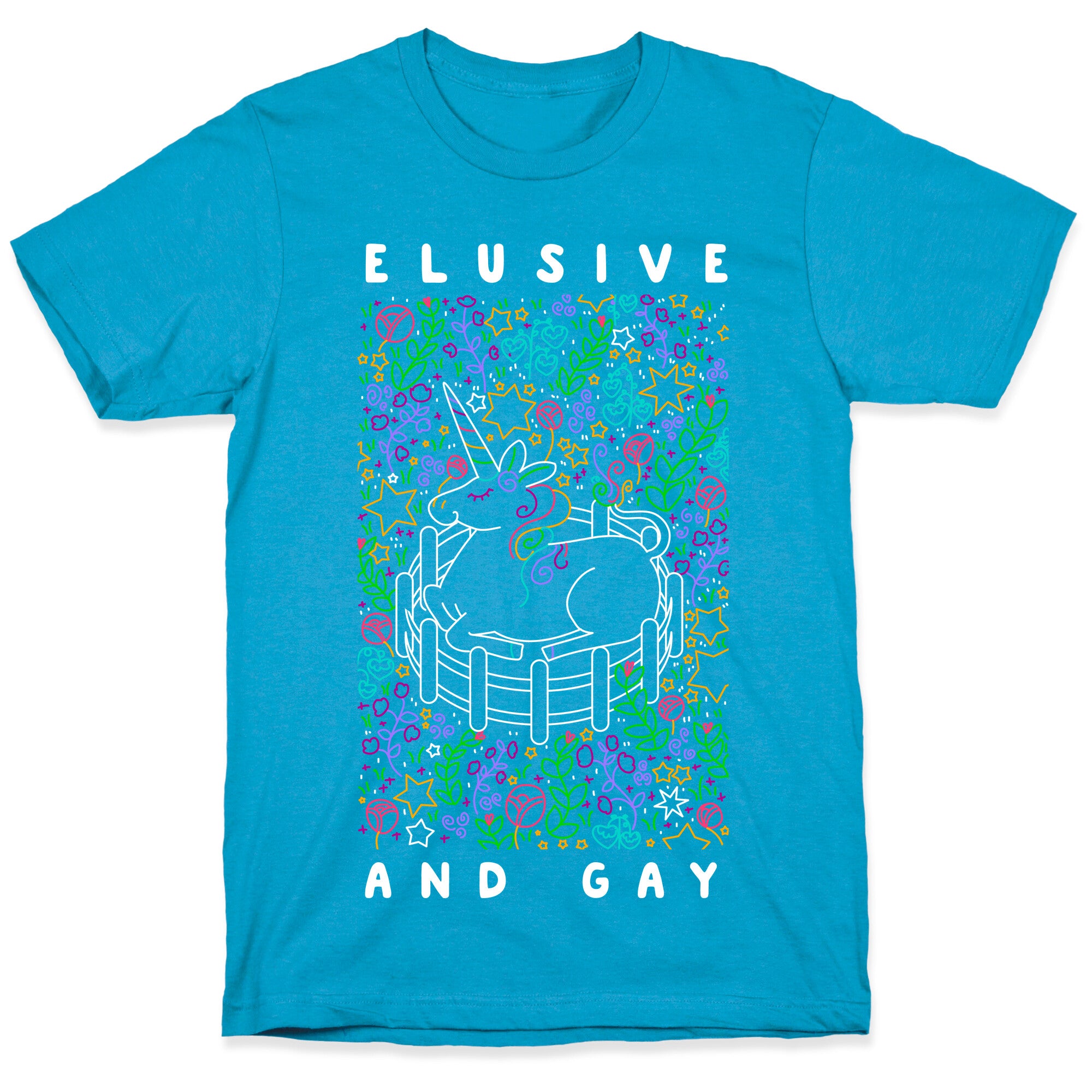 Elusive And Gay Unicorn  Unisex Triblend Tee