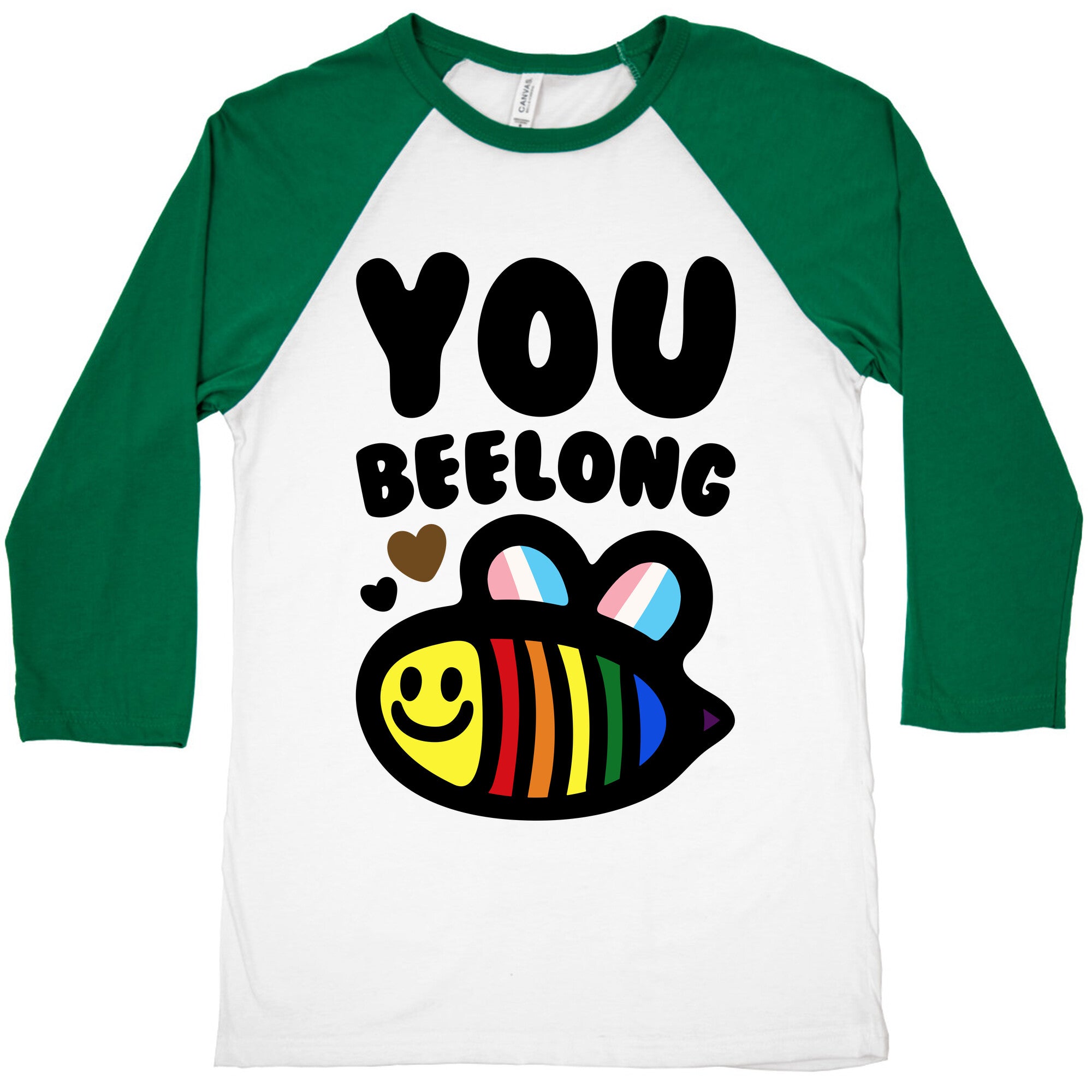 You Beelong Gay Pride Baseball Tee