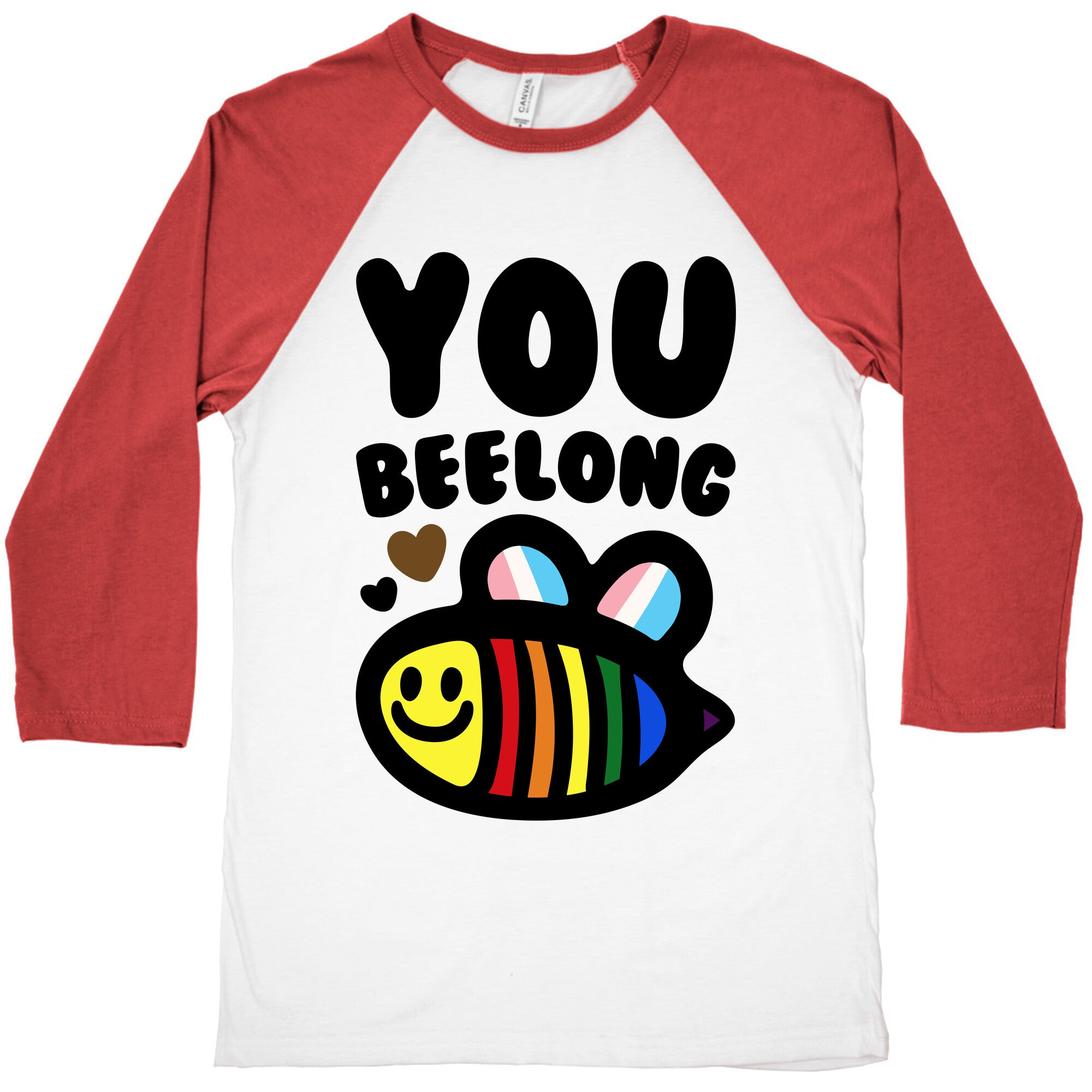 You Beelong Gay Pride Baseball Tee