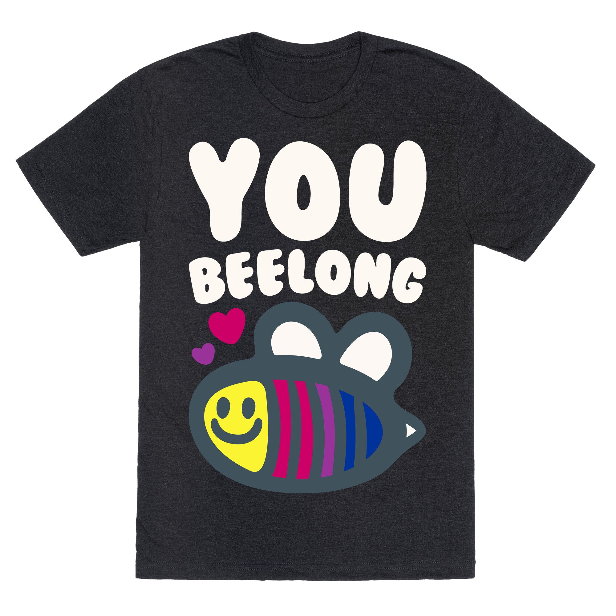 You Belong Bisexual Pride White Print Unisex Triblend Tee