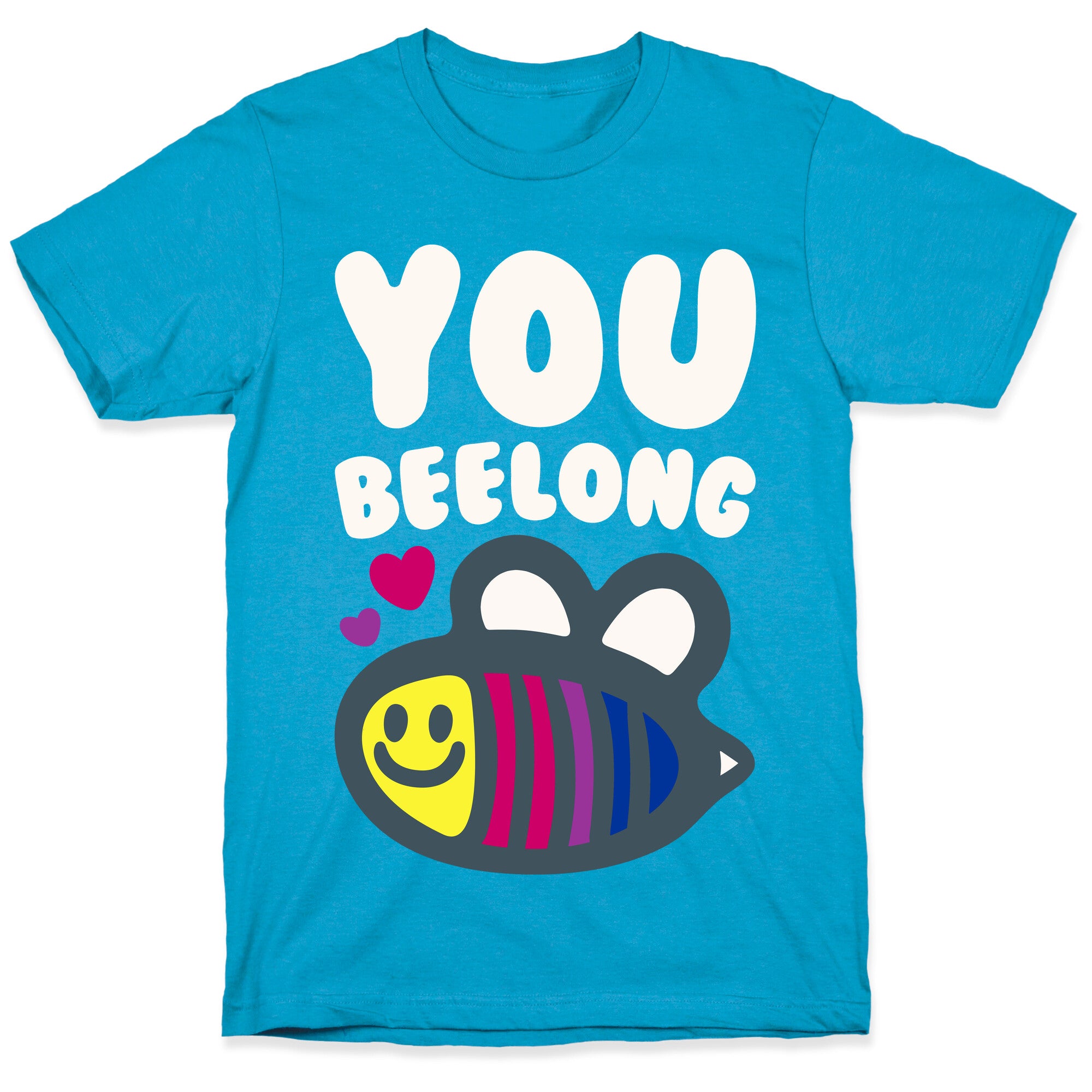 You Belong Bisexual Pride White Print Unisex Triblend Tee