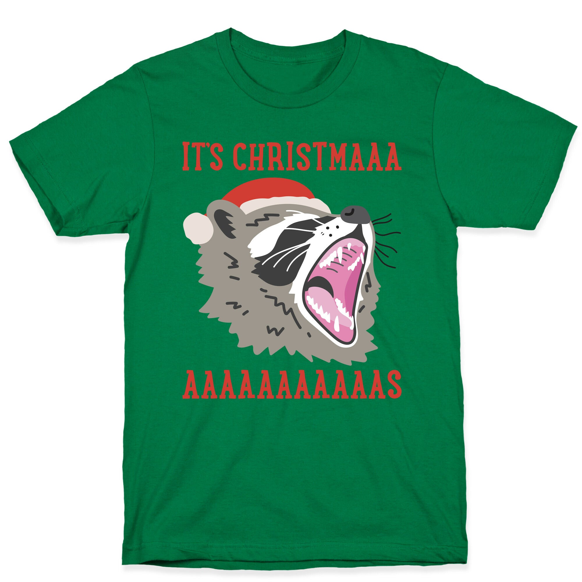 It's Christmas Screaming Raccoon T-Shirt