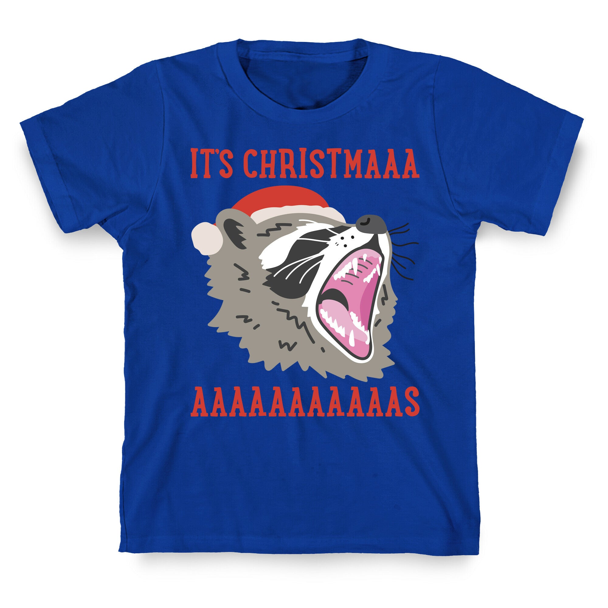 It's Christmas Screaming Raccoon T-Shirt