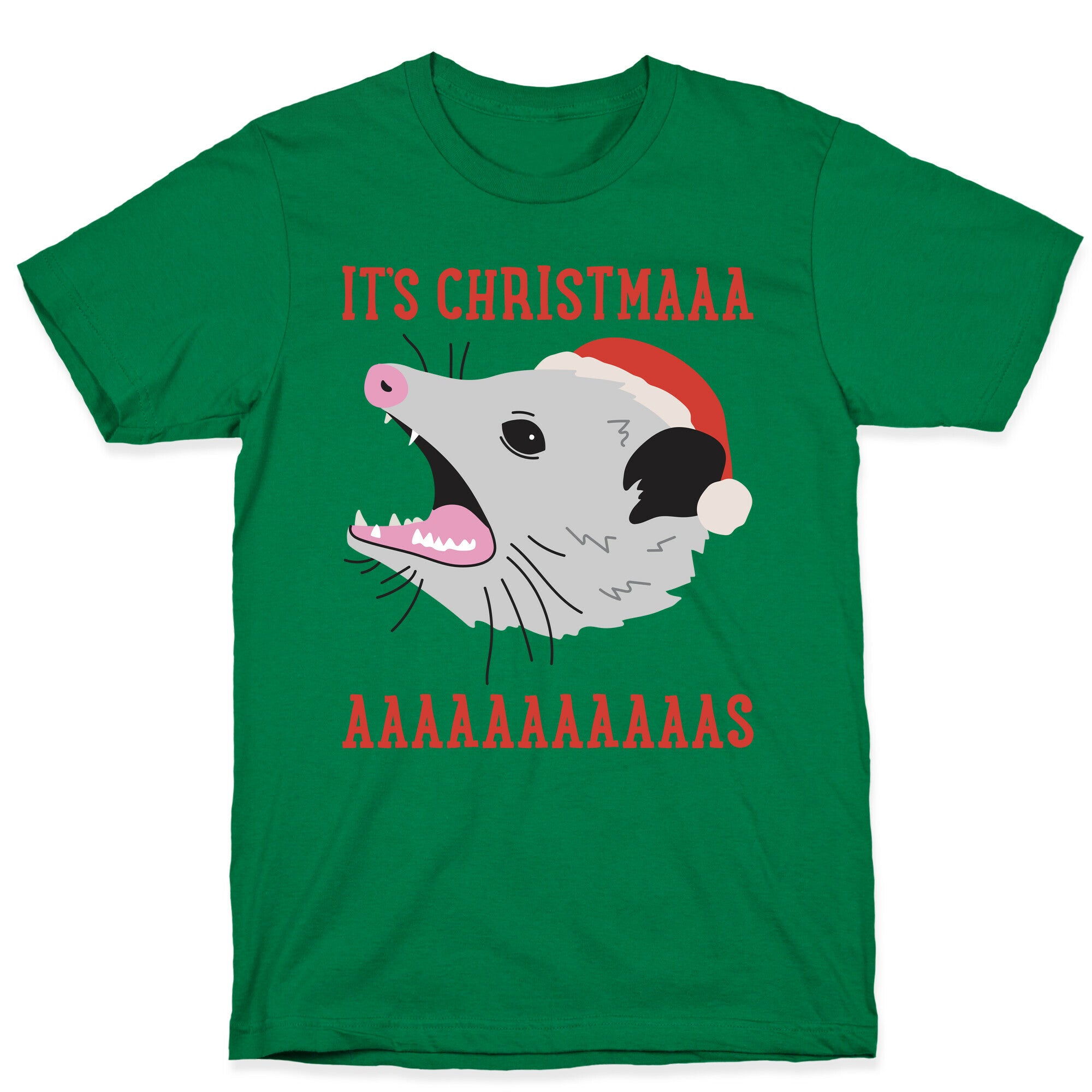 It's Christmas Screaming Opossum T-Shirt
