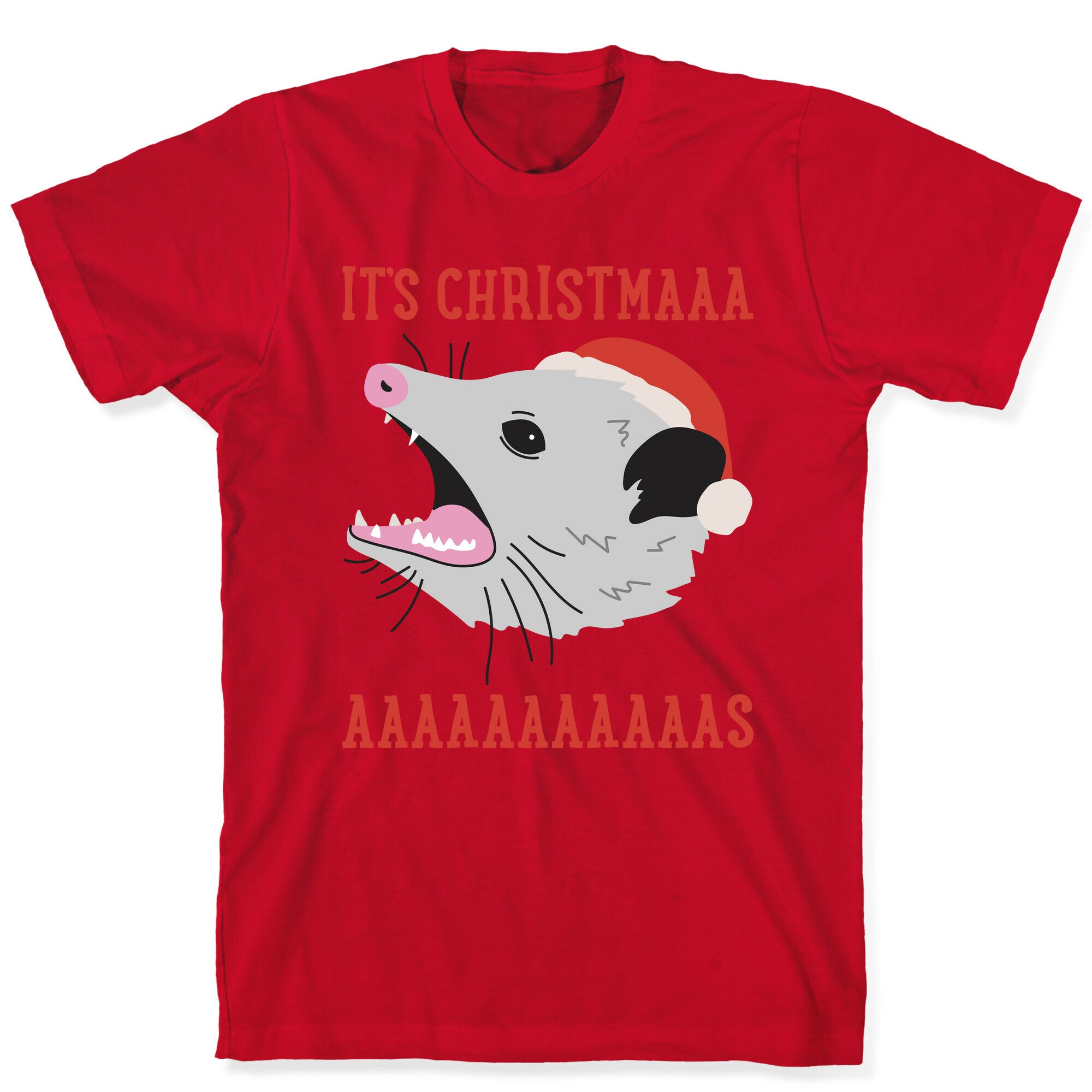 It's Christmas Screaming Opossum T-Shirt