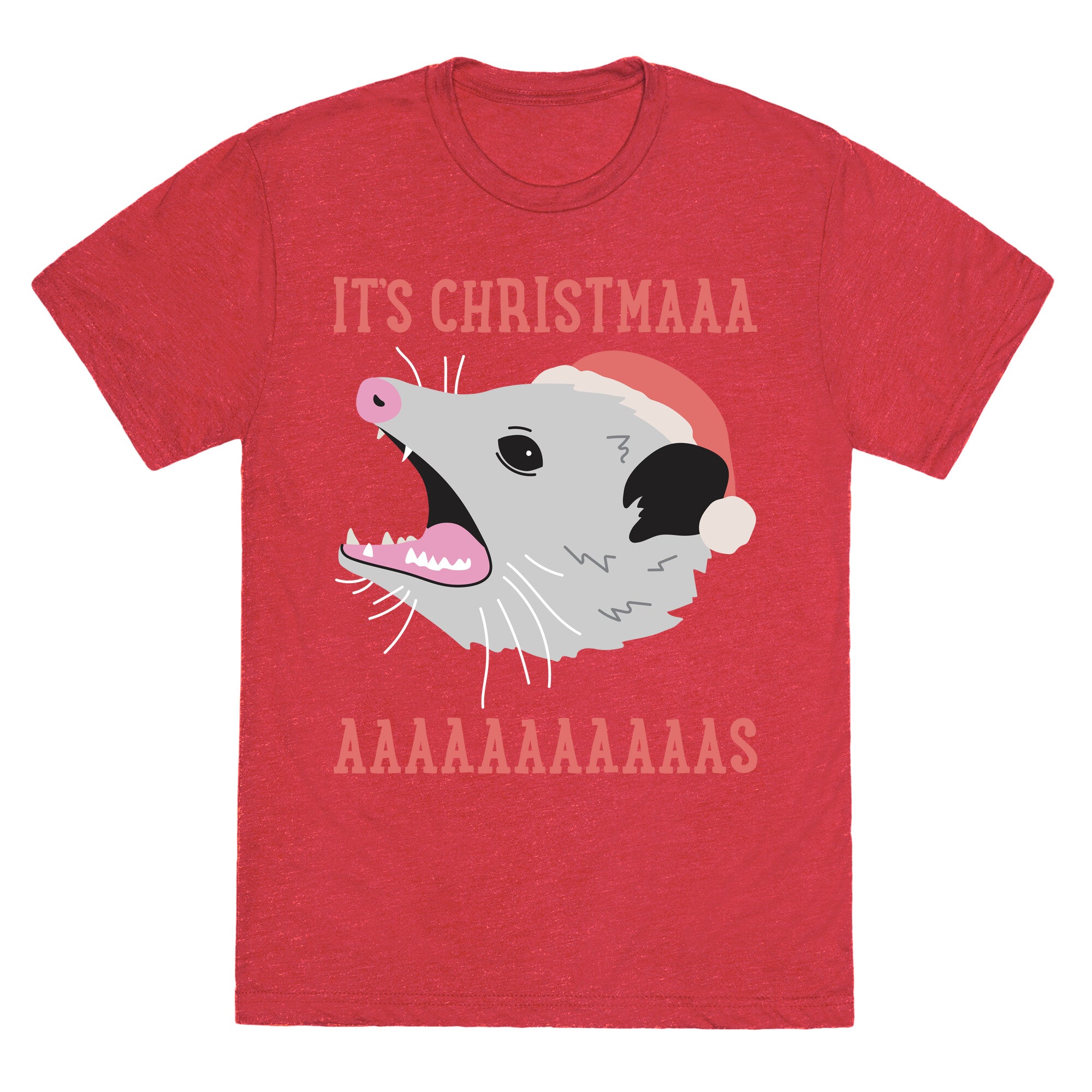 It's Christmas Screaming Opossum Unisex Triblend Tee