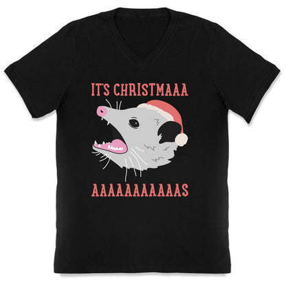 It's Christmas Screaming Opossum V-Neck