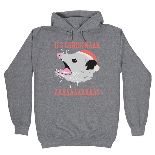 It's Christmas Screaming Opossum Hoodie