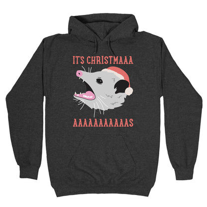 It's Christmas Screaming Opossum Hoodie