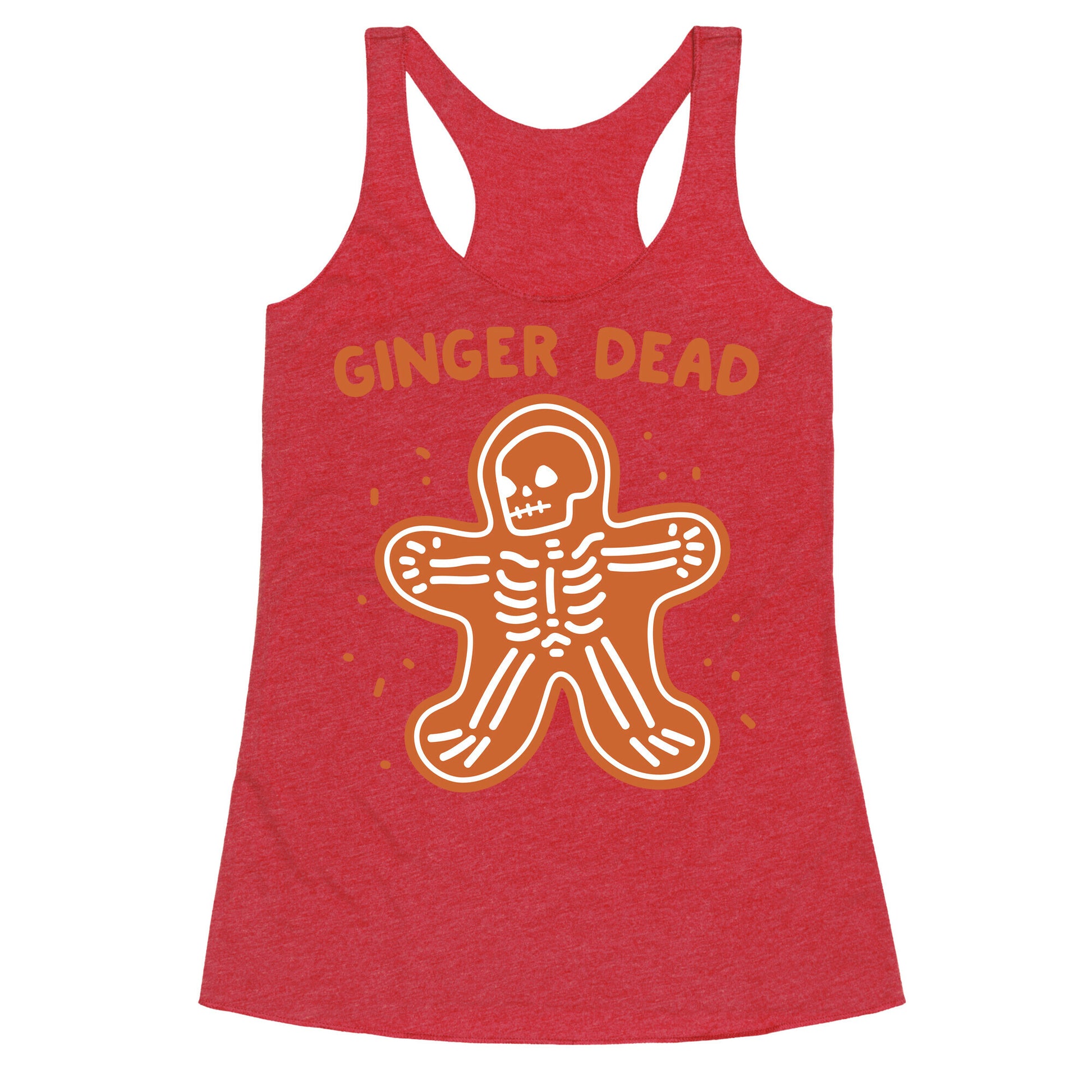 Ginger Dead Skeleton Cookie Racerback Tank