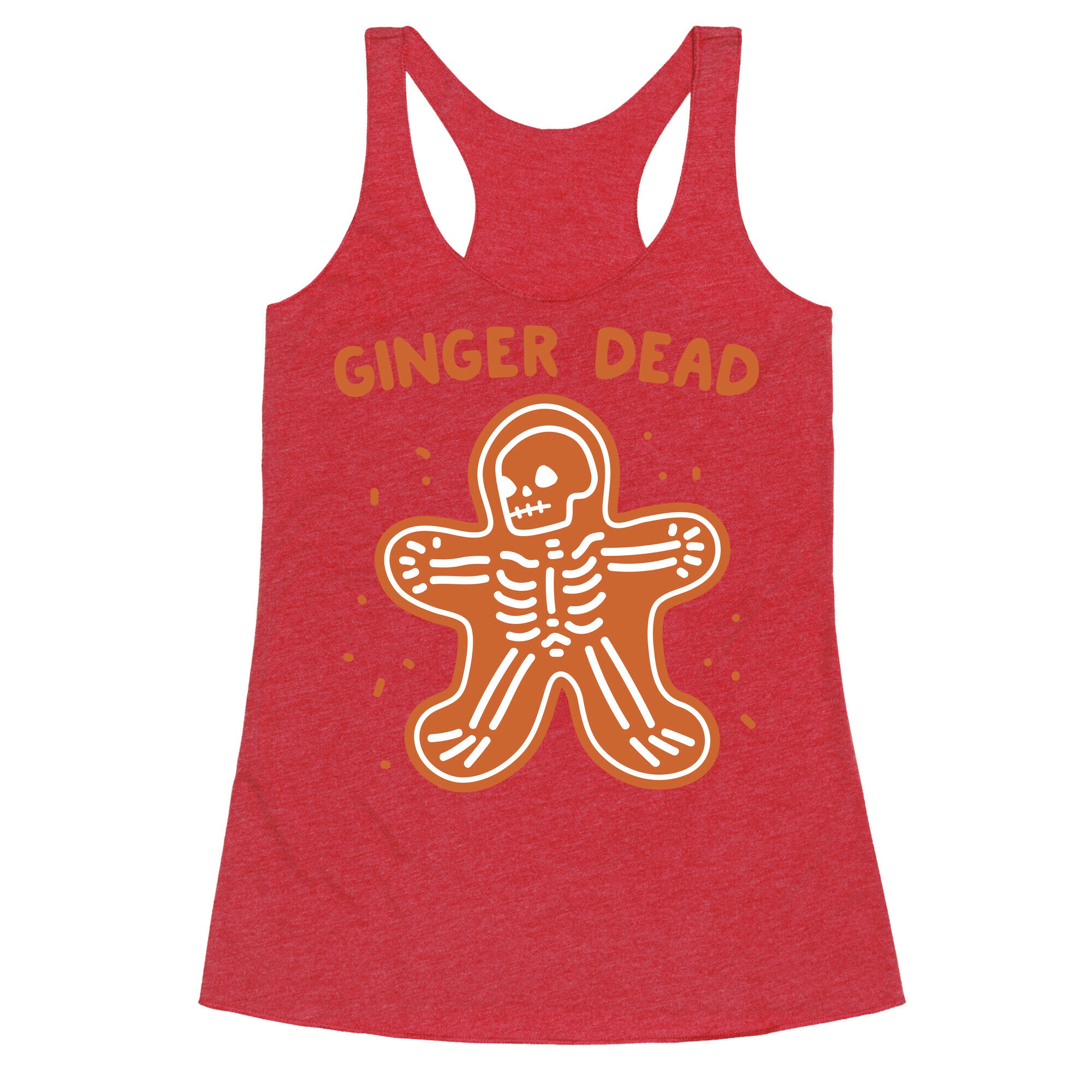 Ginger Dead Skeleton Cookie Racerback Tank