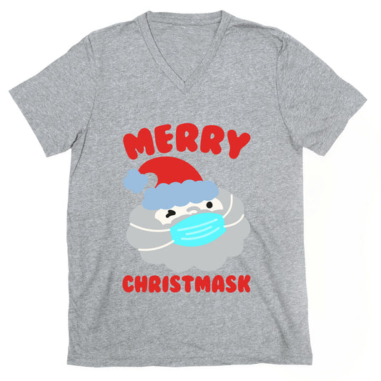Merry Christmask V-Neck
