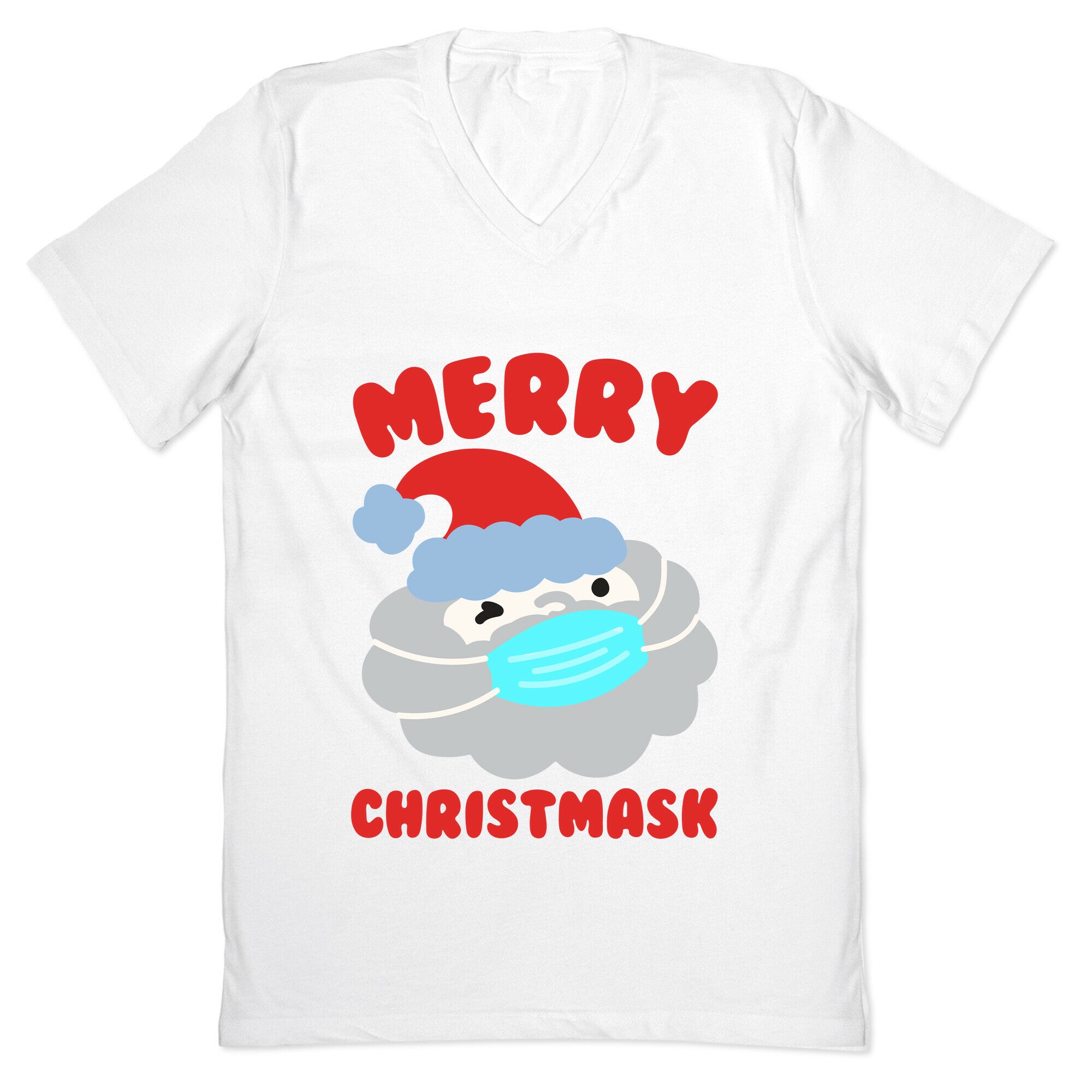 Merry Christmask V-Neck