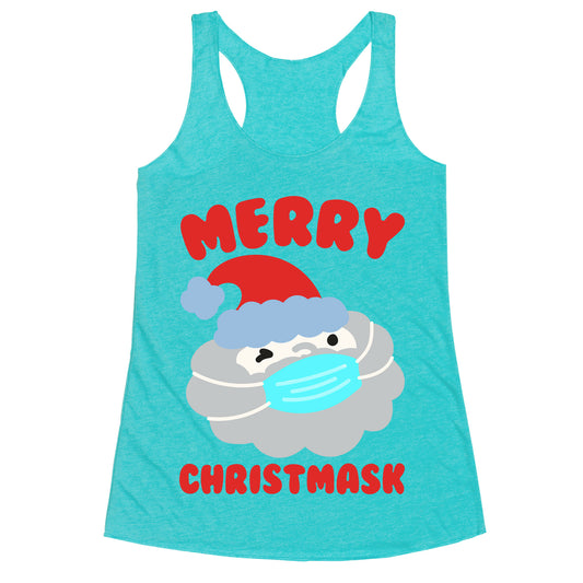 Merry Christmask Racerback Tank