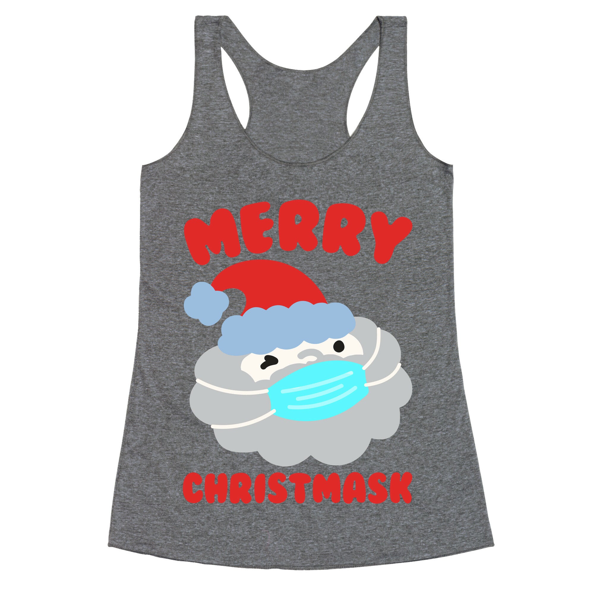 Merry Christmask Racerback Tank