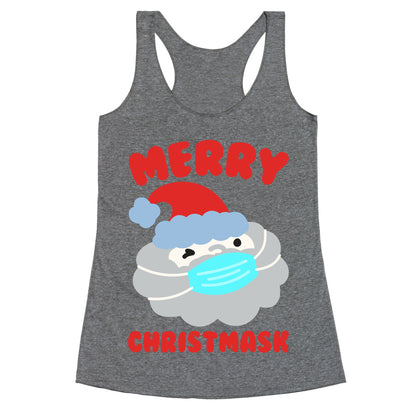 Merry Christmask Racerback Tank