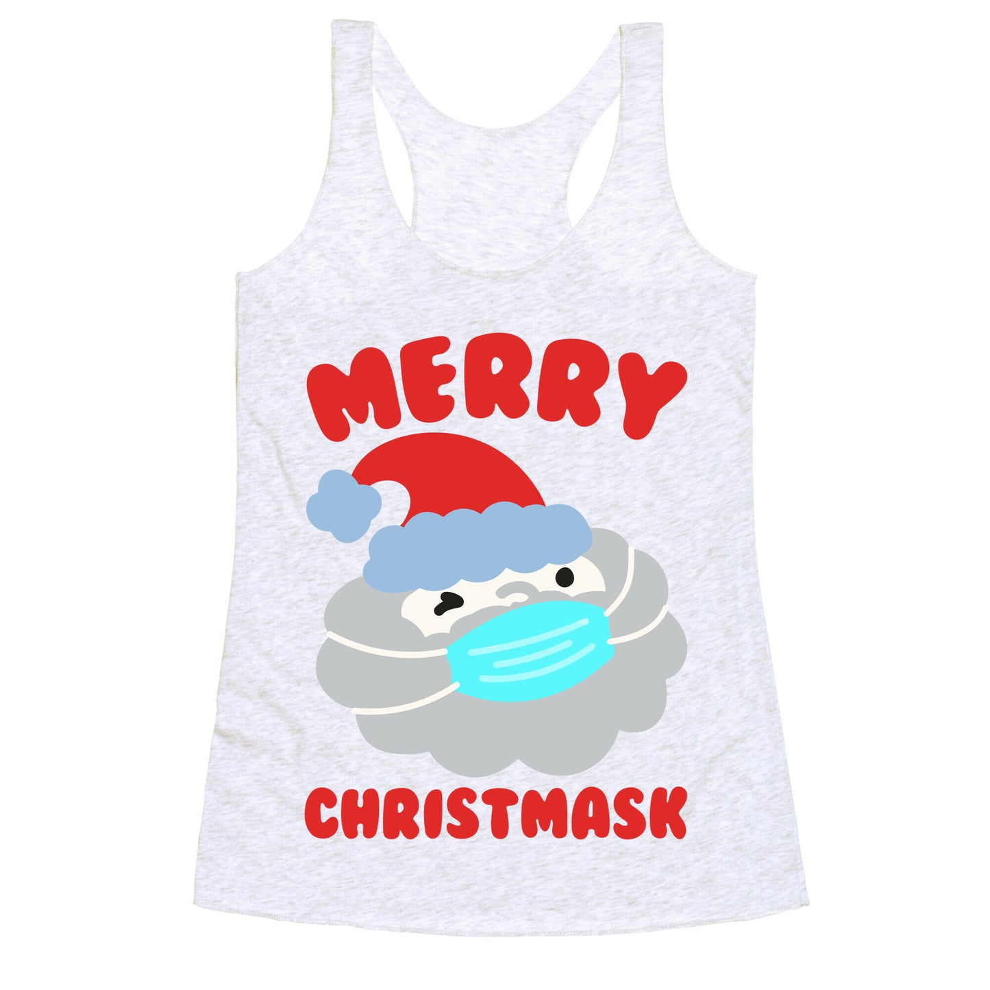 Merry Christmask Racerback Tank