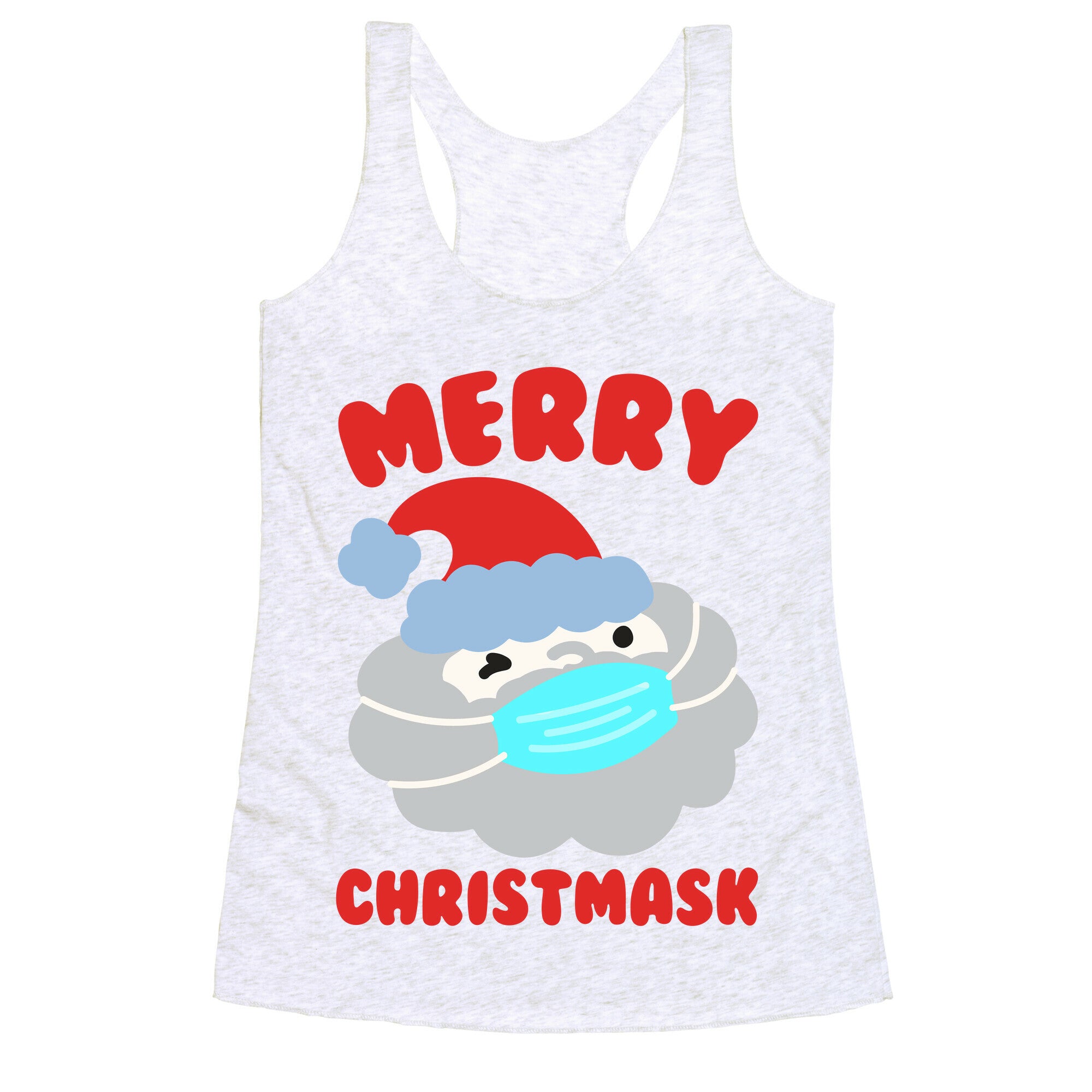 Merry Christmask Racerback Tank
