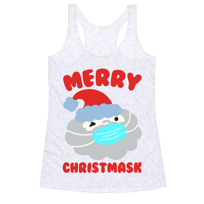 Merry Christmask Racerback Tank