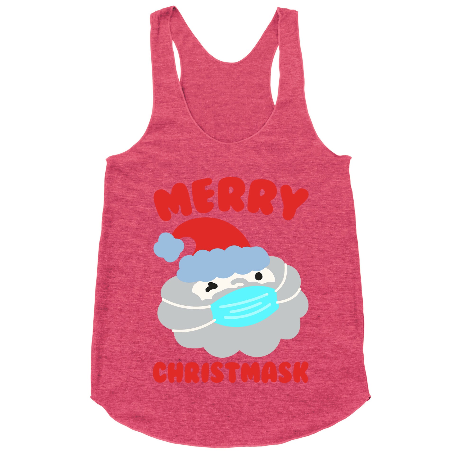Merry Christmask Racerback Tank