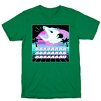 Screaming Retrowave Possum T-Shirt
