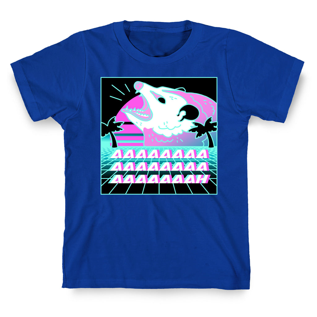 Screaming Retrowave Possum T-Shirt