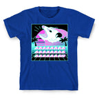 Screaming Retrowave Possum T-Shirt