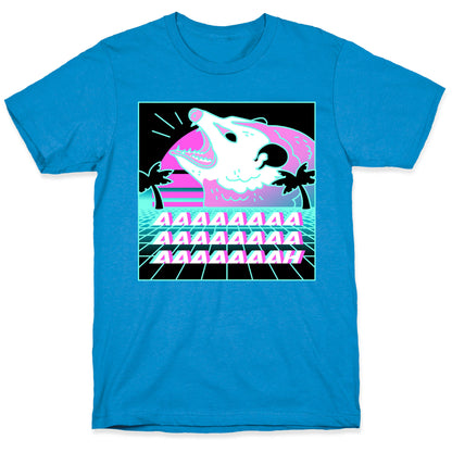 Screaming Retrowave Possum T-Shirt