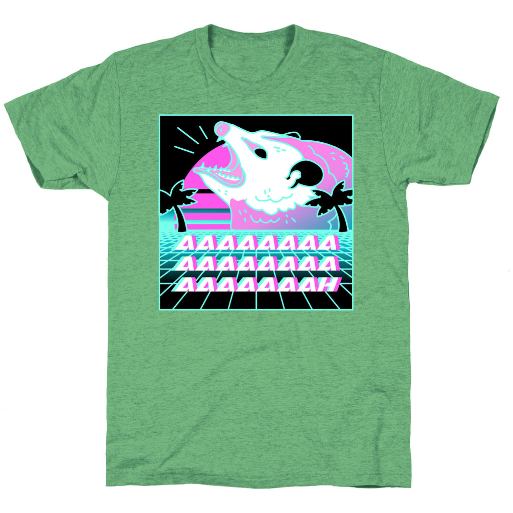 Screaming Retrowave Possum Unisex Triblend Tee