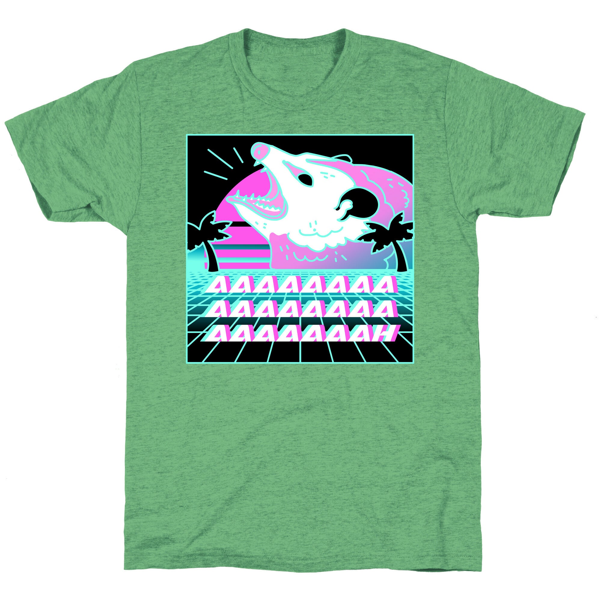 Screaming Retrowave Possum Unisex Triblend Tee
