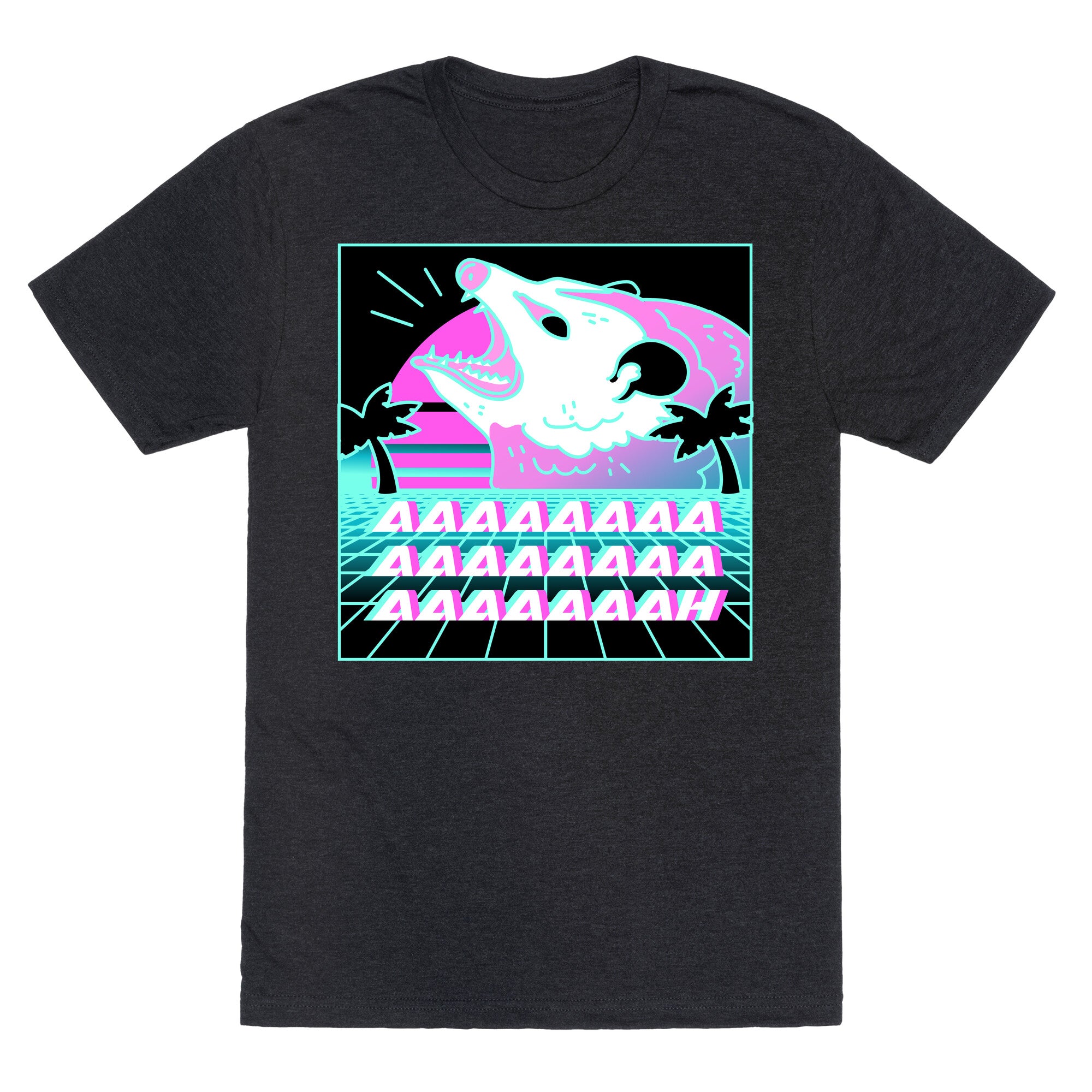 Screaming Retrowave Possum Unisex Triblend Tee