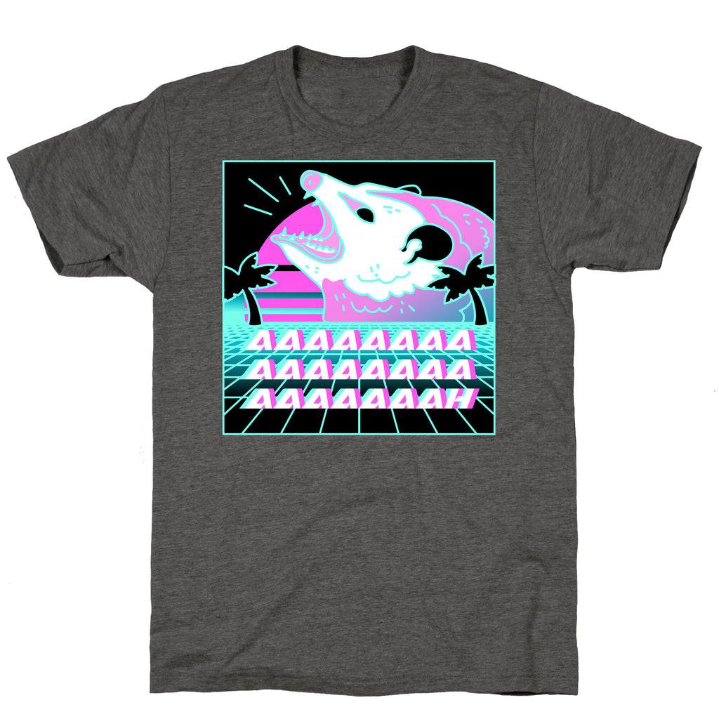 Screaming Retrowave Possum Unisex Triblend Tee
