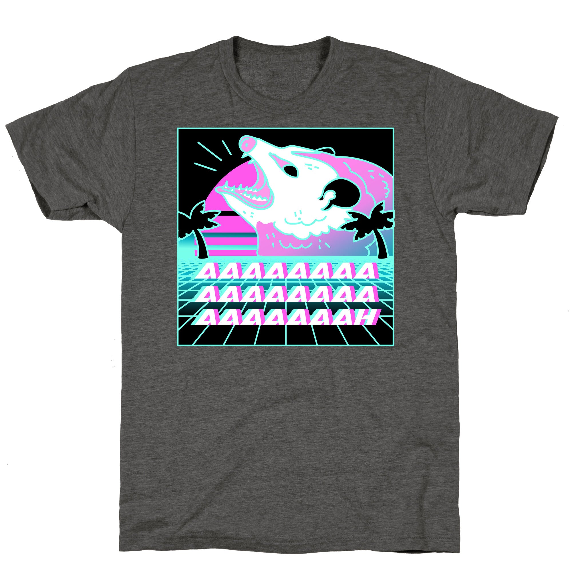 Screaming Retrowave Possum Unisex Triblend Tee