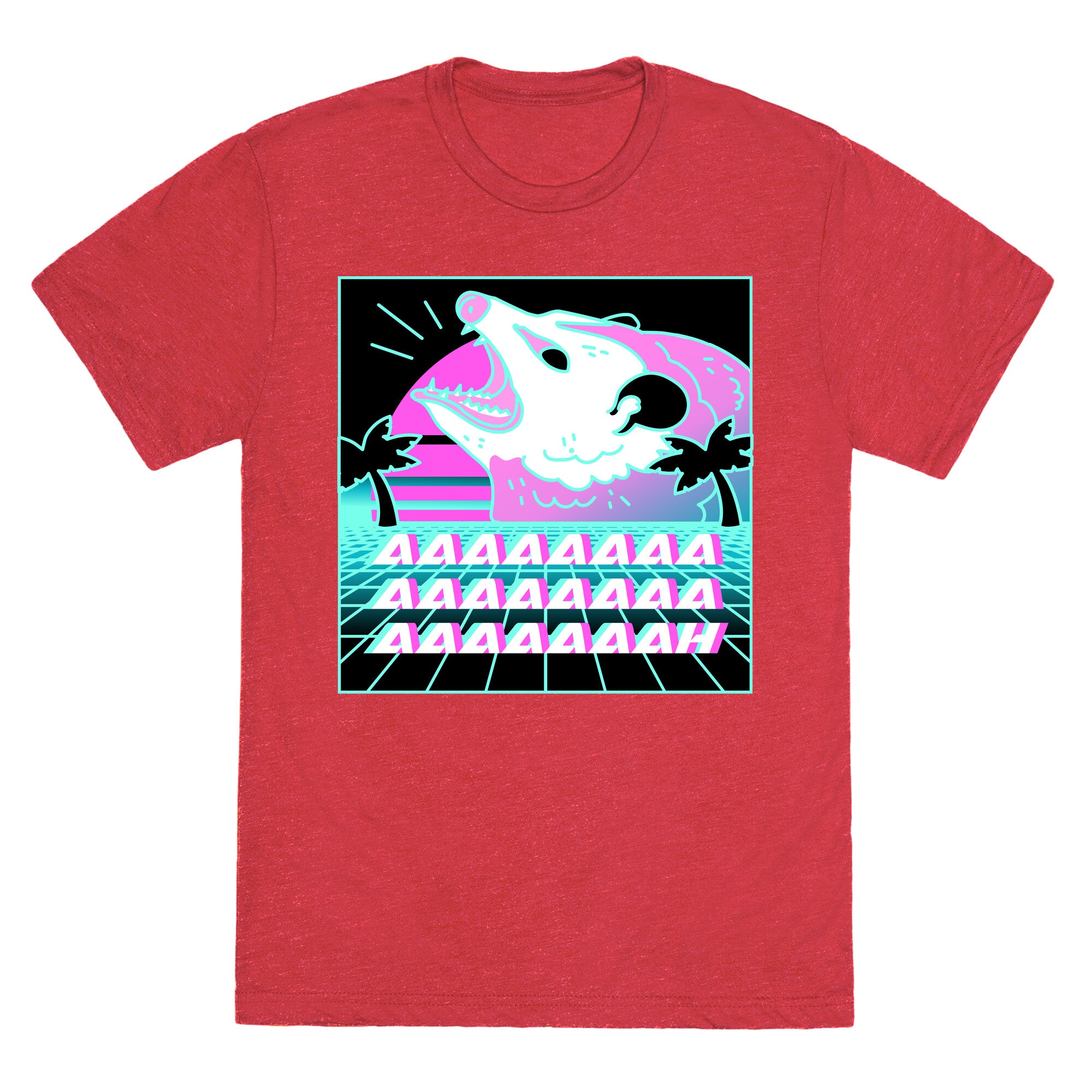 Screaming Retrowave Possum Unisex Triblend Tee