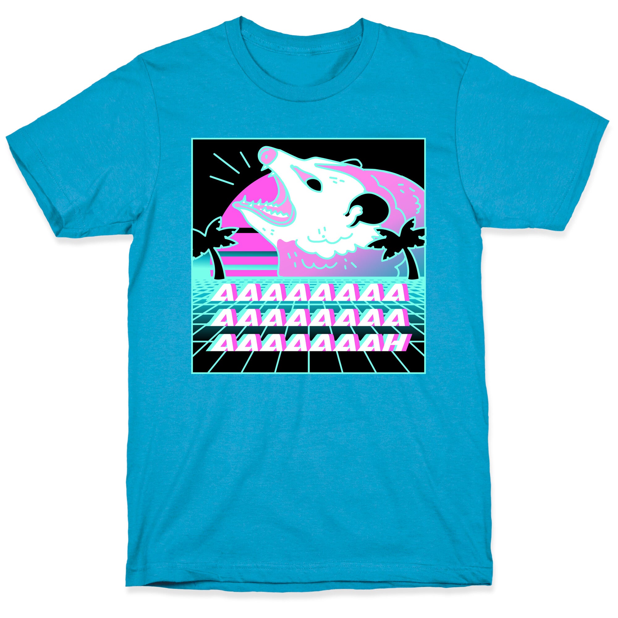Screaming Retrowave Possum Unisex Triblend Tee
