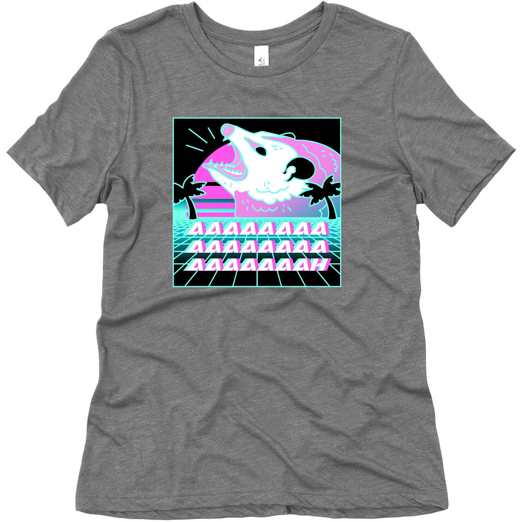 Screaming Retrowave Possum Women's Triblend Tee