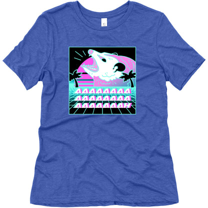 Screaming Retrowave Possum Women's Triblend Tee