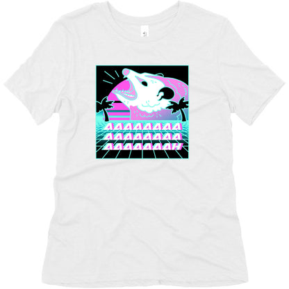 Screaming Retrowave Possum Women's Triblend Tee