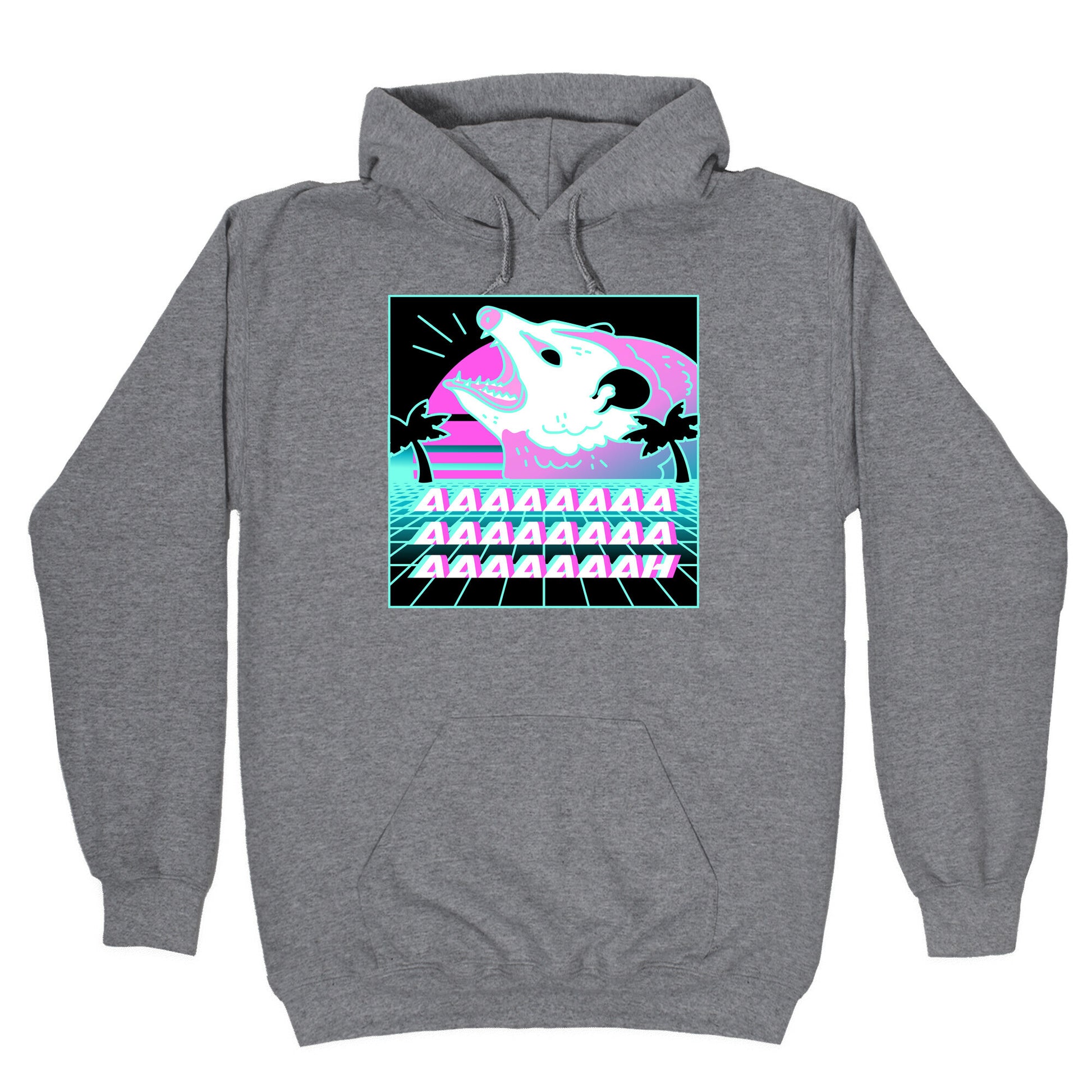 Screaming Retrowave Possum Hoodie